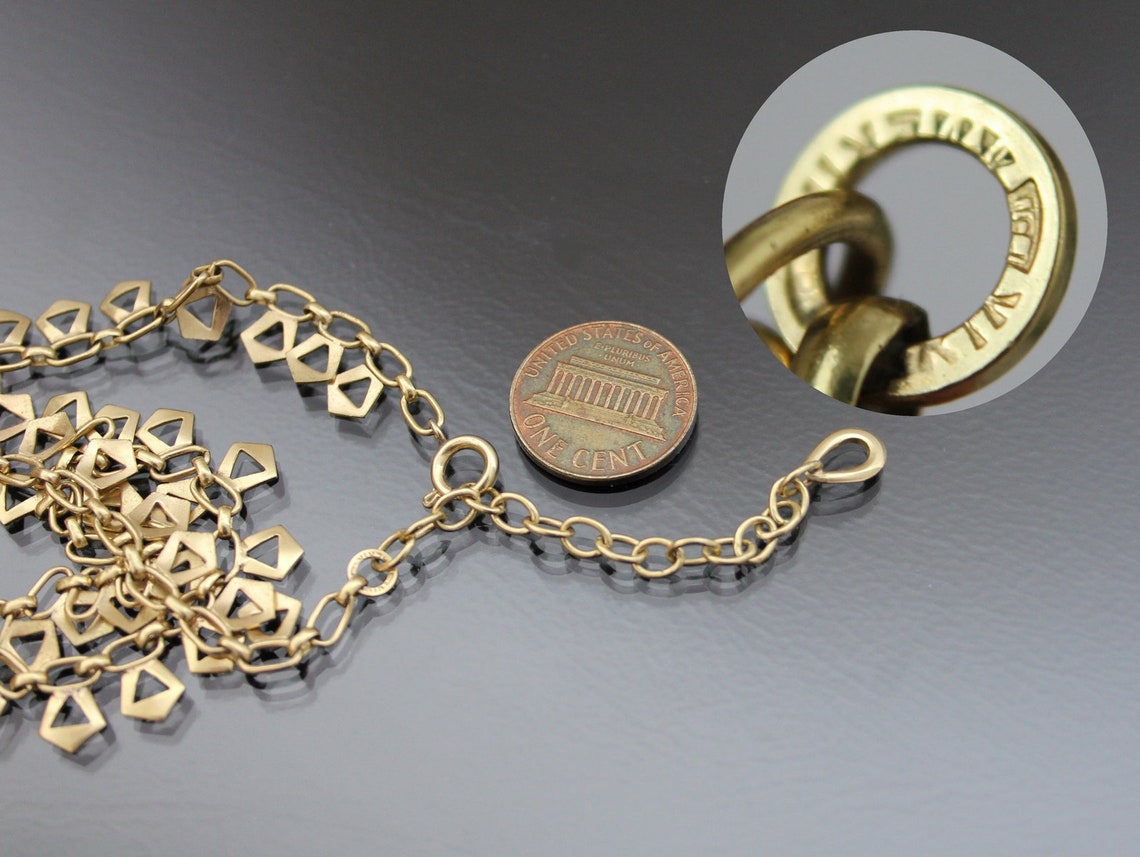 50's FRIEDRICH BINDER Gold Plated Necklace. Geometric Etsy