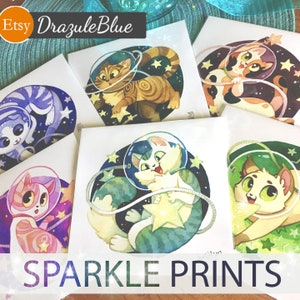 Sparkley Space Cats