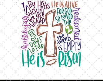 He is Risen png, Matthew 28:6, Retro Easter png, Easter Christian Png, Easter bible verse png, Spring Floral Design Png, Easter Bunny Png
