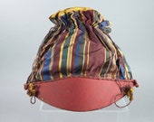 Antique Regency Reticule, Circa 1810 Purse, Boat Shaped, Work Bag, Sewing Etui Jane Austen Period