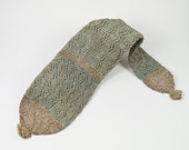 Antique Georgian 18th Century Purse Knitted Long Purse Silver Thread Circa 1790 Museum Worthy