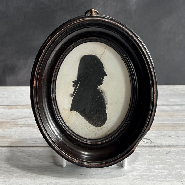 18th Century John Miers Silhouette on Plaster, of Scottish Merchant Robert Bogle C 1790 AF