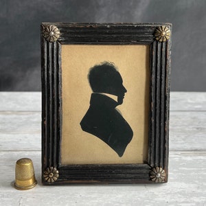 19th Century Georgian Silhouette A Portrait Of William John Davis Circa 1830