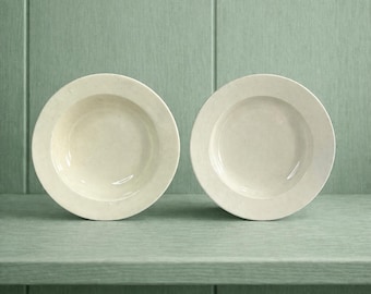 Rare Pair Georgian Miniature Children's Toy Creamware Plates by Shorthose & Co England Circa 1817