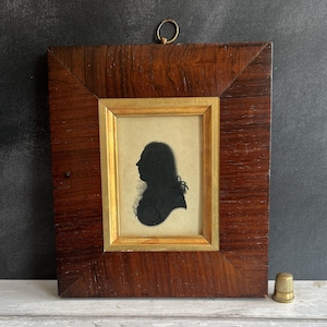 18th Century Silhouette of an English Gentleman Circa 1780s