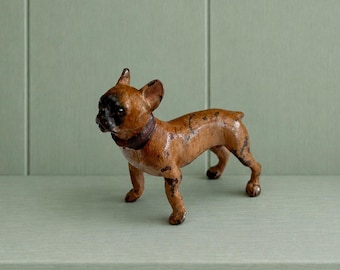 Antique Vienna Cold Painted Bronze French Bulldog Figure C 1880
