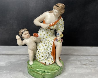 Early 19th Century Staffordshire Figure Venus And Cupid C 1810