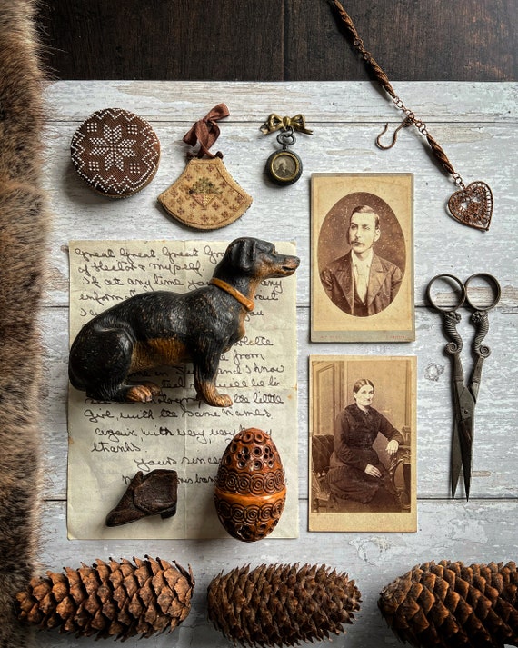 19th Century Miniature Austrian Terracotta Dog Dachshund Terrier