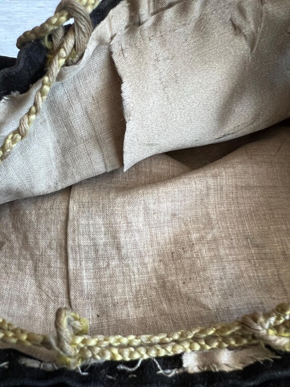 Antique English Reticule Sampler Workbag Dated 1842 - Gem