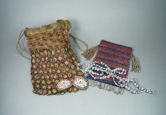 Vintage Group of Antique and Vintage Beadwork Bag… - image 1