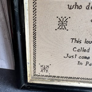 Victorian Perforated Paper Mourning Sampler for Baby Harry Fry 1866 - Etsy