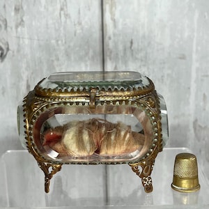 Antique Jewelry Vitrine Beveled Glass Jewellery Casket Circa 1870