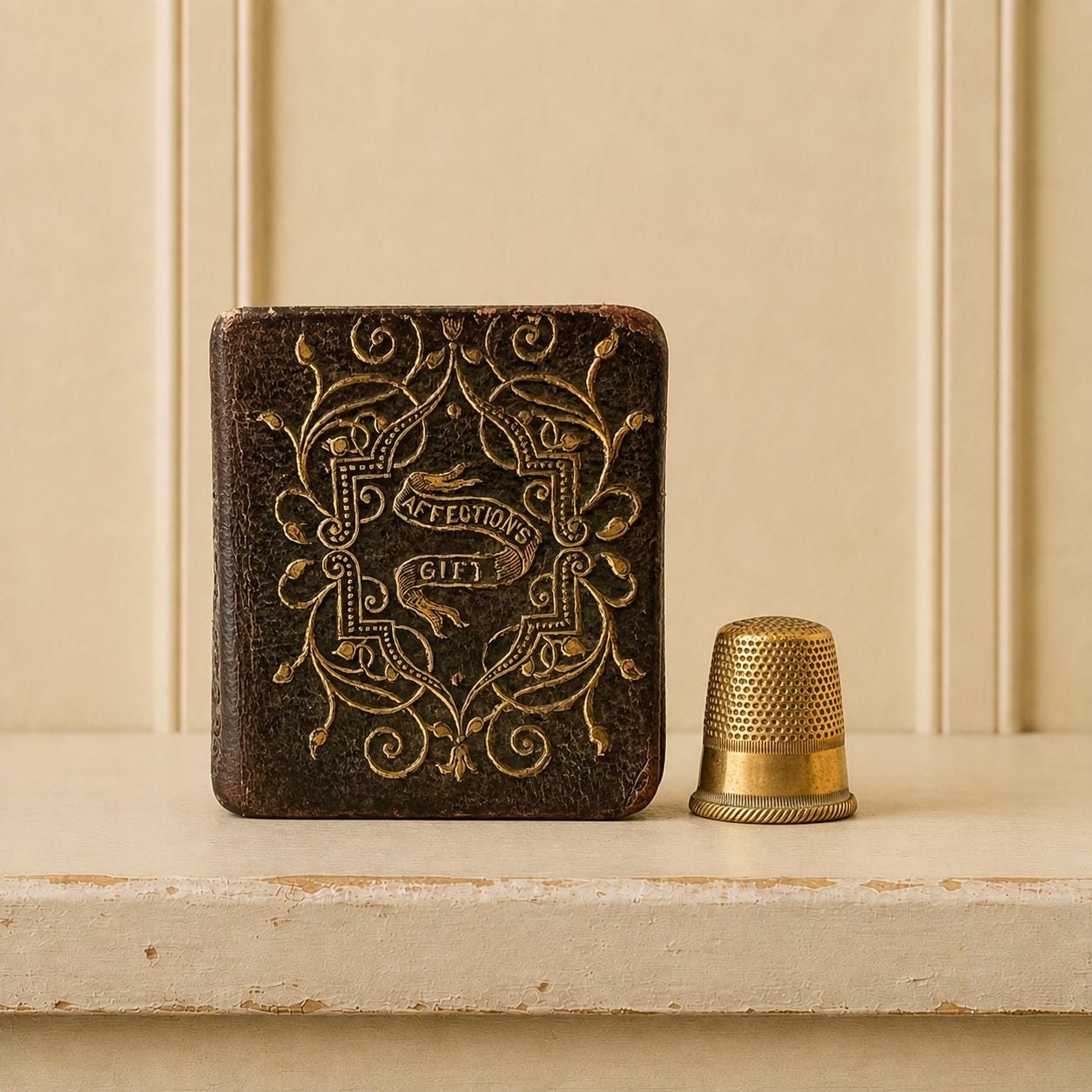 m4551 ベルギー ブリュッセル アンティーク ミニフォト ブック ペンダント Miniature Book Affection's Gift 1848 Rock Brothers Gilt Leather - Etsy
