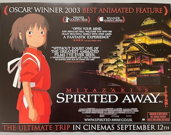 Spirited Away Studio Ghibli UK small promotional film poster 2005 for the Japanese animation