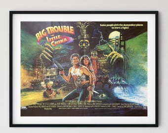 Big Trouble in Little China (1986) Original British Quad film poster Kurt Russell, Dir- John Carpenter