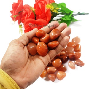 Orange Aventurine Gemstone Tumbled Pebbles Healing Crystal Stone 1 Lb / 450 Gram