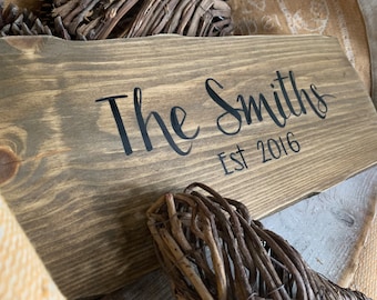 Family sign Custom, personalised family sign/plaque. Last name wall sign Custom family sign