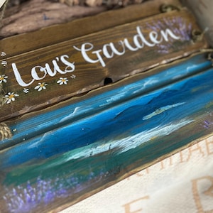 Personalisiertes Gartenschild. Einzigartiges Geburtstags-, Jubiläums- & Erinnerungsgeschenk. Die handbemalten Übertreter werden kompostiert. Opa, Oma, Nan, Opa Bild 9