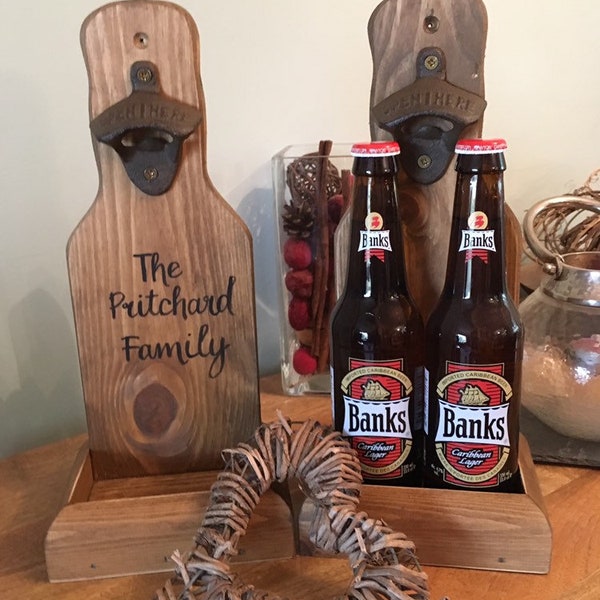 Rustic wooden beer bottle opener Personalised housewarming Groomsman Fathers Day Teacher gift Birthday gift for him. BEST MAN gift Valentine