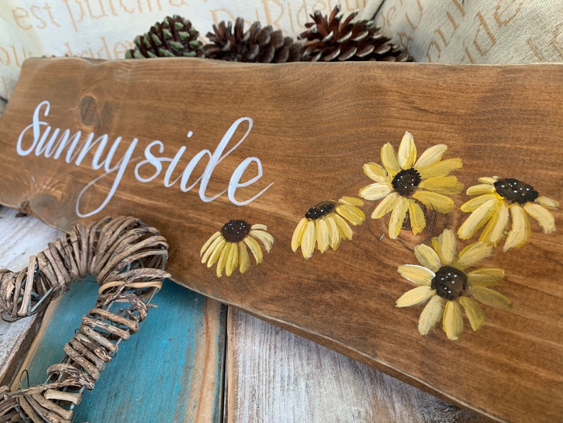 Custom made cottage house name/house number wooden plaques and signs. Hand crafted personalised home signs with bespoke illustrated designs image 10