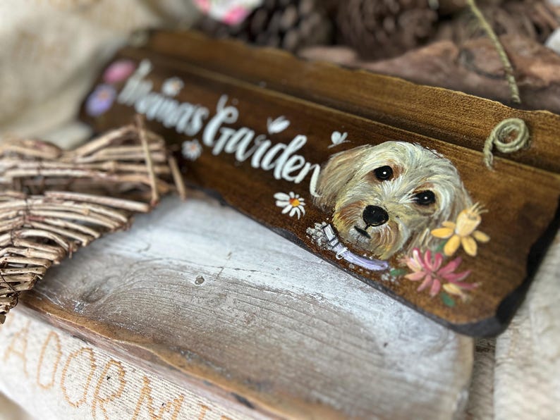 Personalisiertes Gartenschild. Einzigartiges Geburtstags-, Jubiläums- & Erinnerungsgeschenk. Die handbemalten Übertreter werden kompostiert. Opa, Oma, Nan, Opa Bild 15