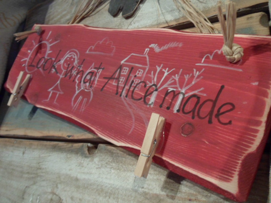 Look What I Made Artwork Display Sign a Personalised Plaque Etsy