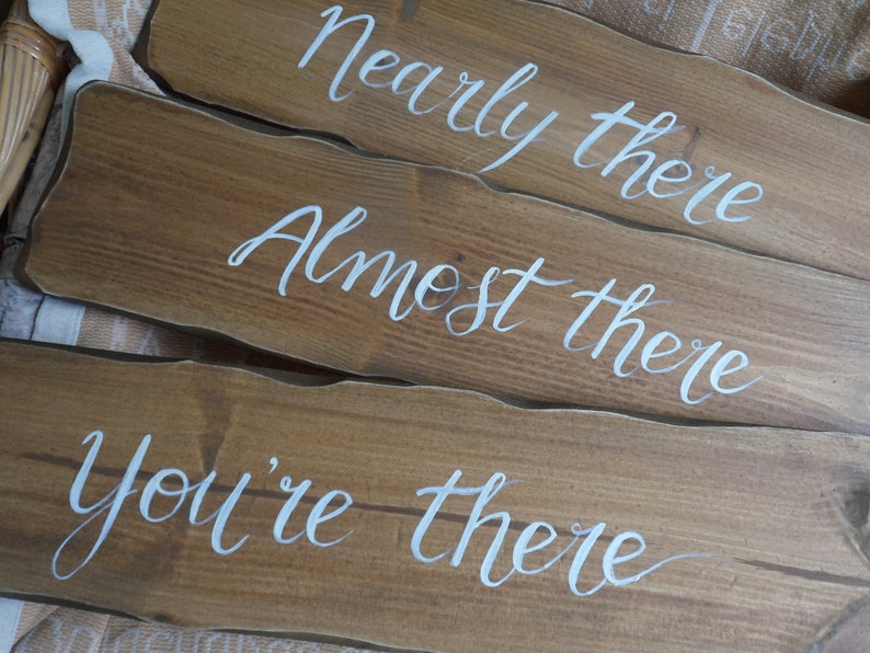 Wedding arrow signs Wedding and reception signpost signs Welcome to our wedding Happily ever after starts here Dancing Bar Photo Booth sign