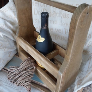 Rustikale 3 Weinflasche, Holzhalter, Hochzeits- & Jubiläumsgeschenk, personalisierter Trauzeuge, Vatertag, besonderes Geburtstagsgeschenk