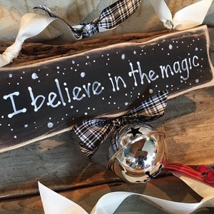 Personalised handmade Believe in the magic of Christmas Sleigh Bell, Polar express bell, Mantel decor, The bell still rings  Christmas gifts