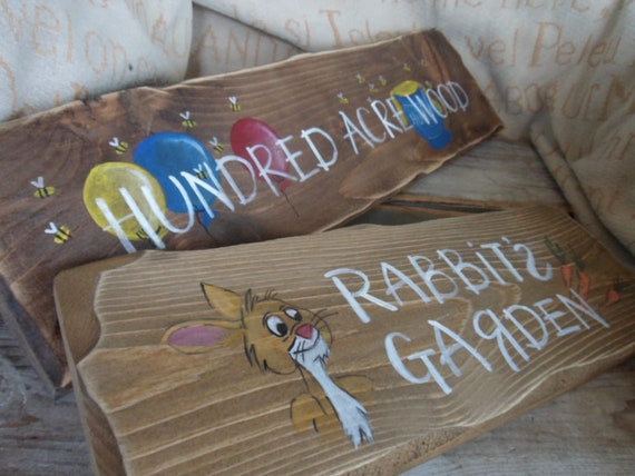 Winnie The Pooh Inspired Single Multi Pack Signpost Signs 100 Acre Woods Piglets House Rabbits Garden Owls House Pooh Bears House Nursery