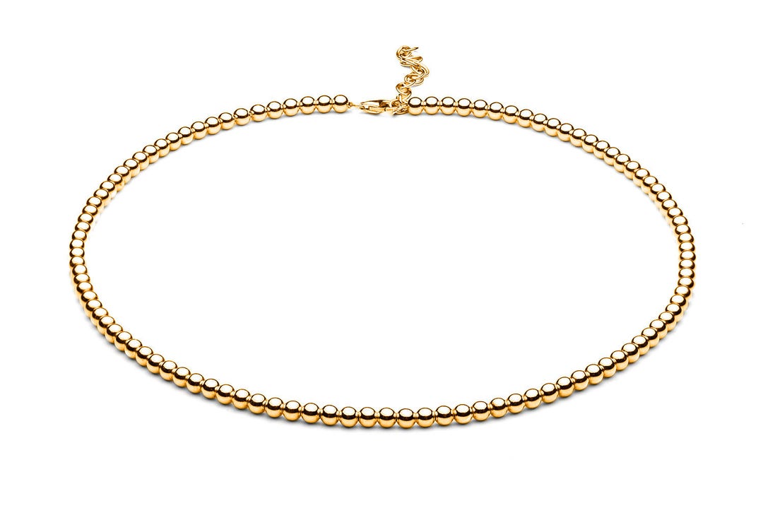 CHOKER Rihanna Inspired Gold Beaded Choker Gold Etsy UK