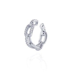 Daya 2in1 Earcuff - silver