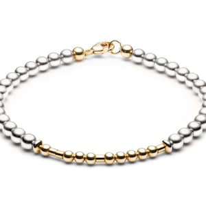 Ball Bracelet / Name Bracelet • Morse Code • Silver / Gold