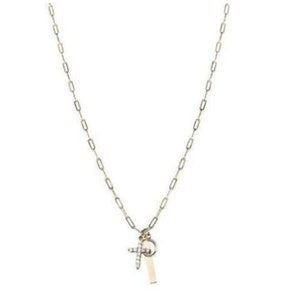 SHE IS ME - Statement Chain - customizable - Gold