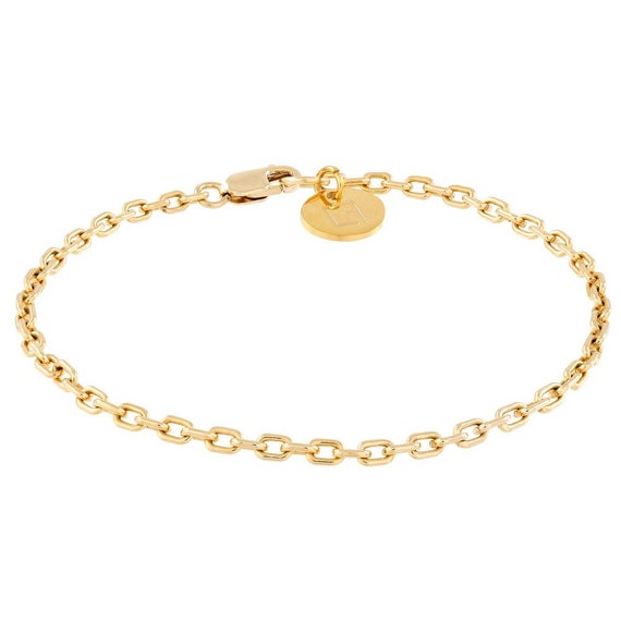 Mini Micro Link Chain Bracelet Gold UK
