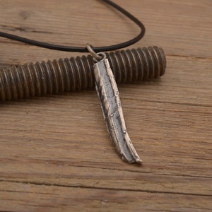 Sterling silver necklace for men, handcrafted pendant MA308