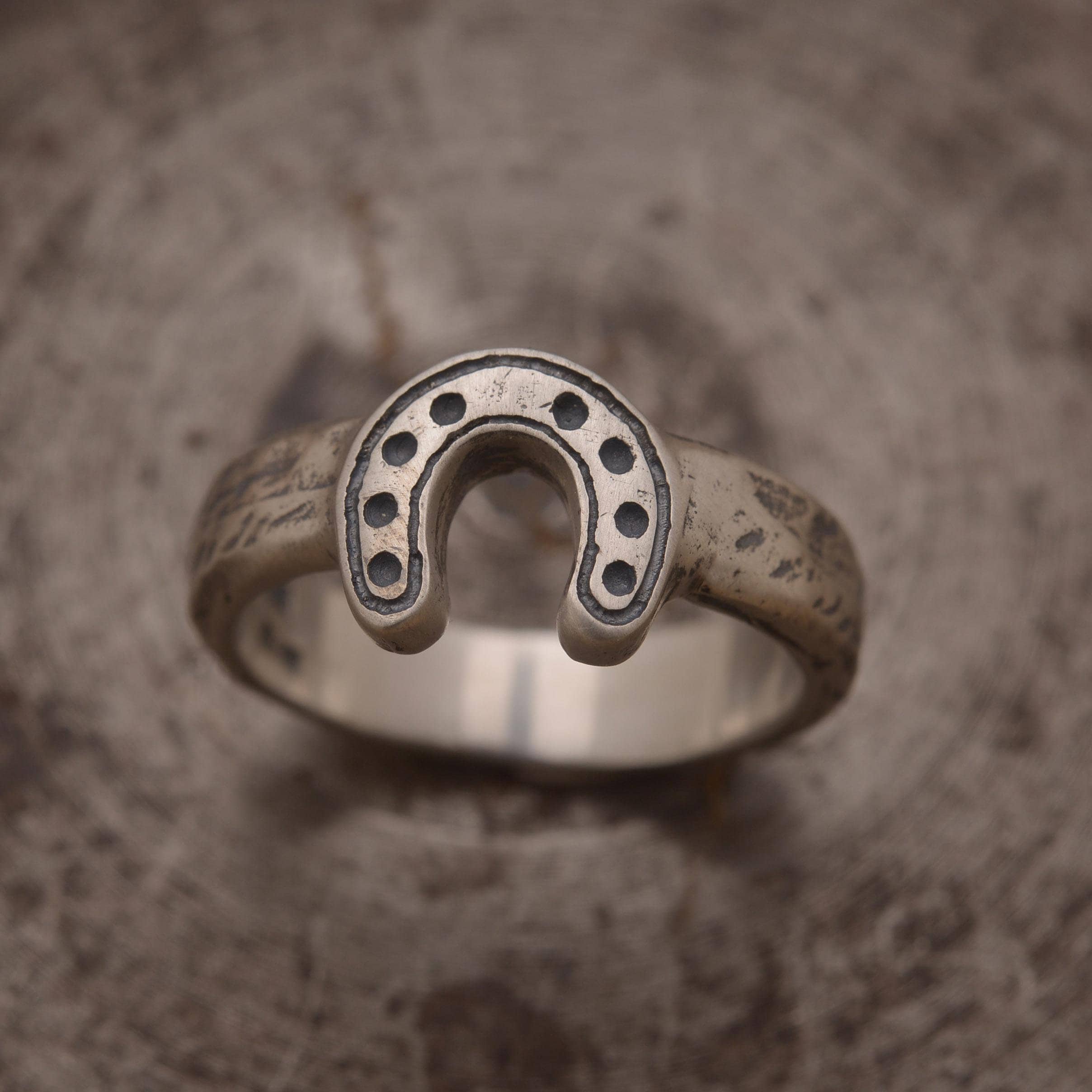 Men's Sterling Silver Horseshoe Ring – CZ Good Luck Ring, Size 11, Made In USA - View #7