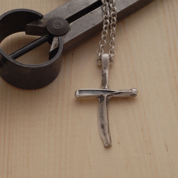 Modern cross necklace deals