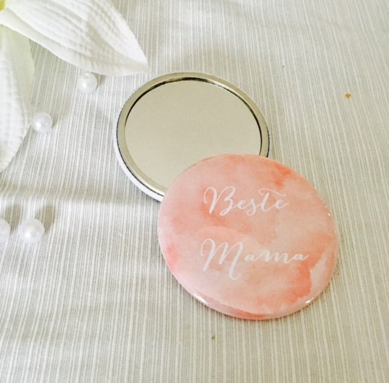 Hand Mirror button Best Mama Rosa image 1