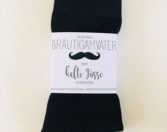 Socks with Banner groom father, Cold feet