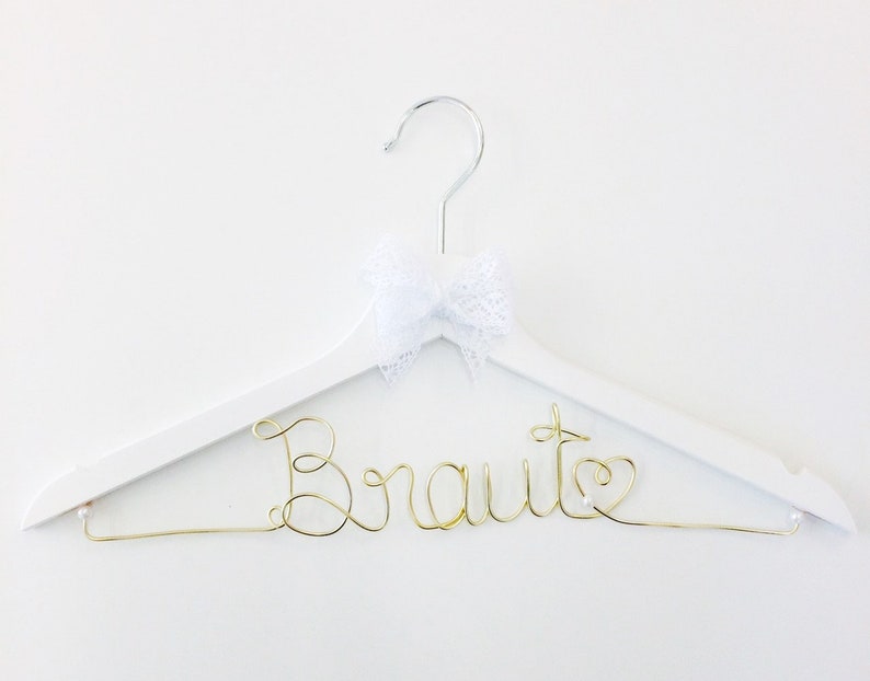 Clothes hanger bride for your wedding gold image 1