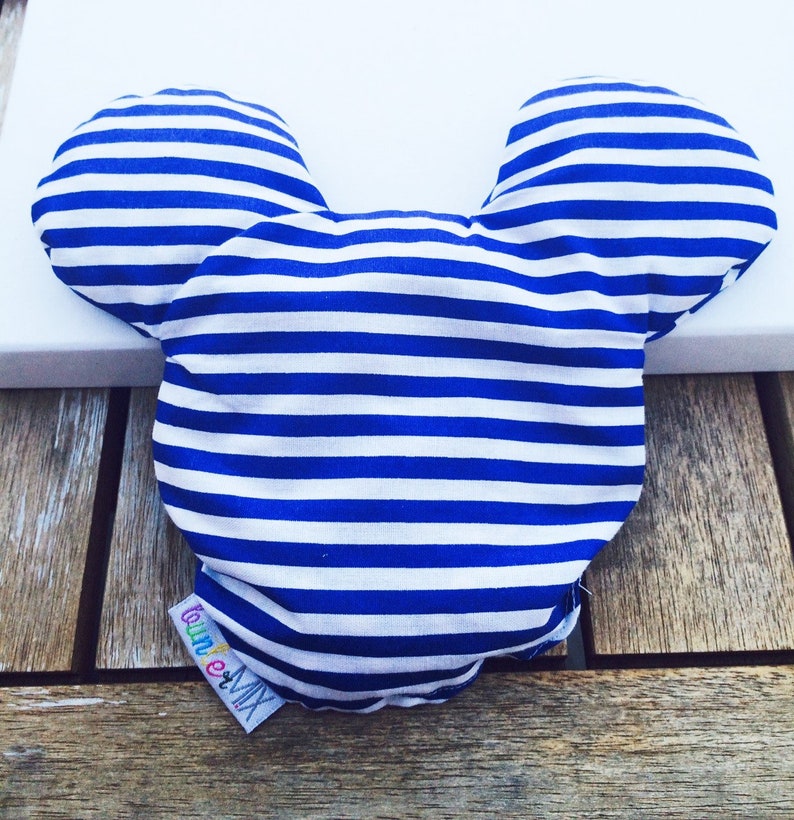 Handgemachtes Kirschkernkissen Mickey blau Bild 2