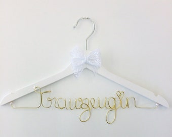 Clothes hanger maid for your wedding gold