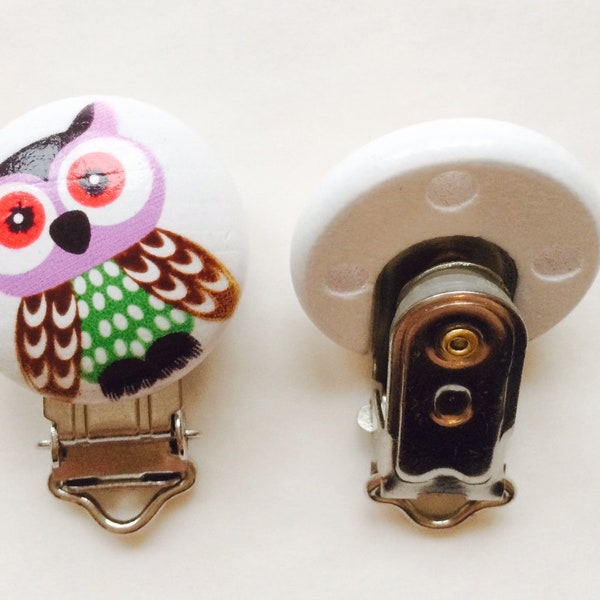 Schnullerclip Owl for Pacifier