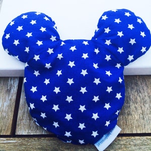 Handgemachtes Kirschkernkissen Mickey blau Bild 1