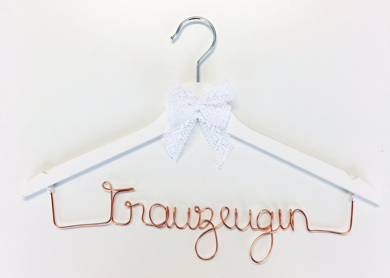 Clothes hanger maid for your wedding copper image 1