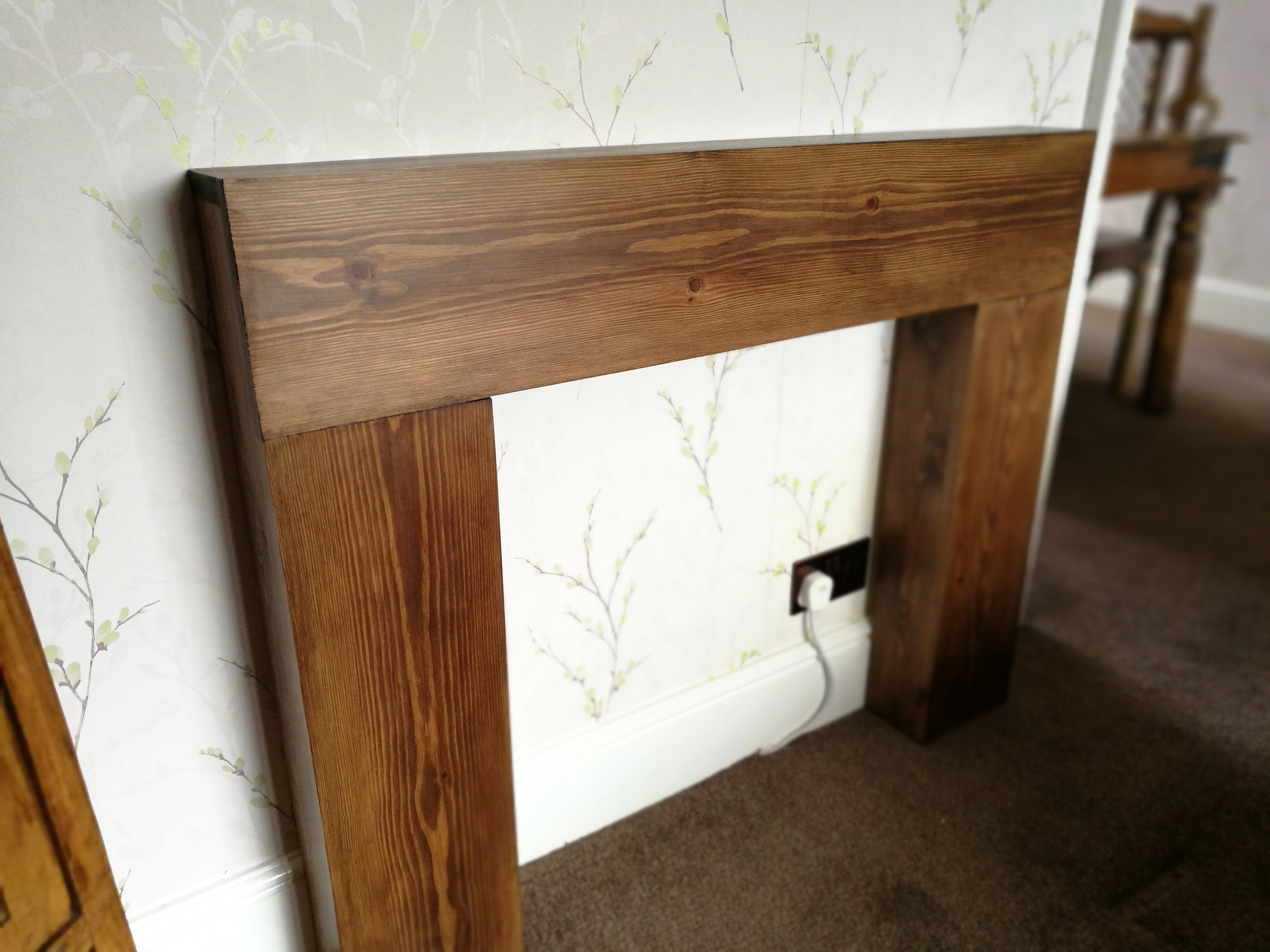 Square Box Style Fire Surround Hand Made Rustic Bespoke Made | Etsy