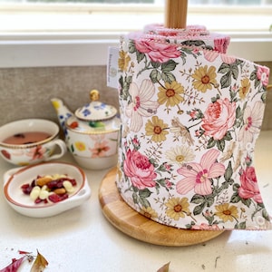 Lindas toalhas Unpaper rosa - toalha sem papel para o dia das mães - panos - rolo de cozinha - flanela - flores - reutilizáveis - feitos à mão - ecologicamente corretos