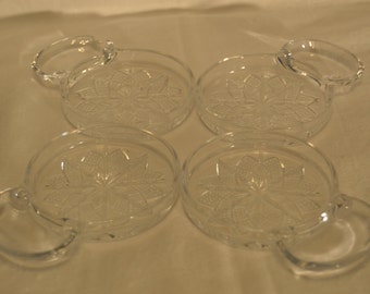 Fostoria American Lead Crystal Coasters with Spoon/Cigarette Rest - Vintage Item #2775 ON SALE NOW!!