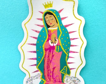 VIRGEN of GUADALUPE, Latina Sticker (SINGLE sticker)